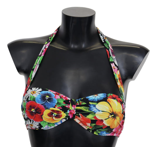 Multicolor Floral Print Swimwear Bikini Tops