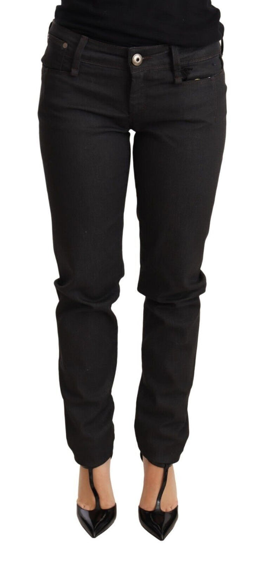 Black Low Waist Skinny Slim Trouser Cotton Jeans