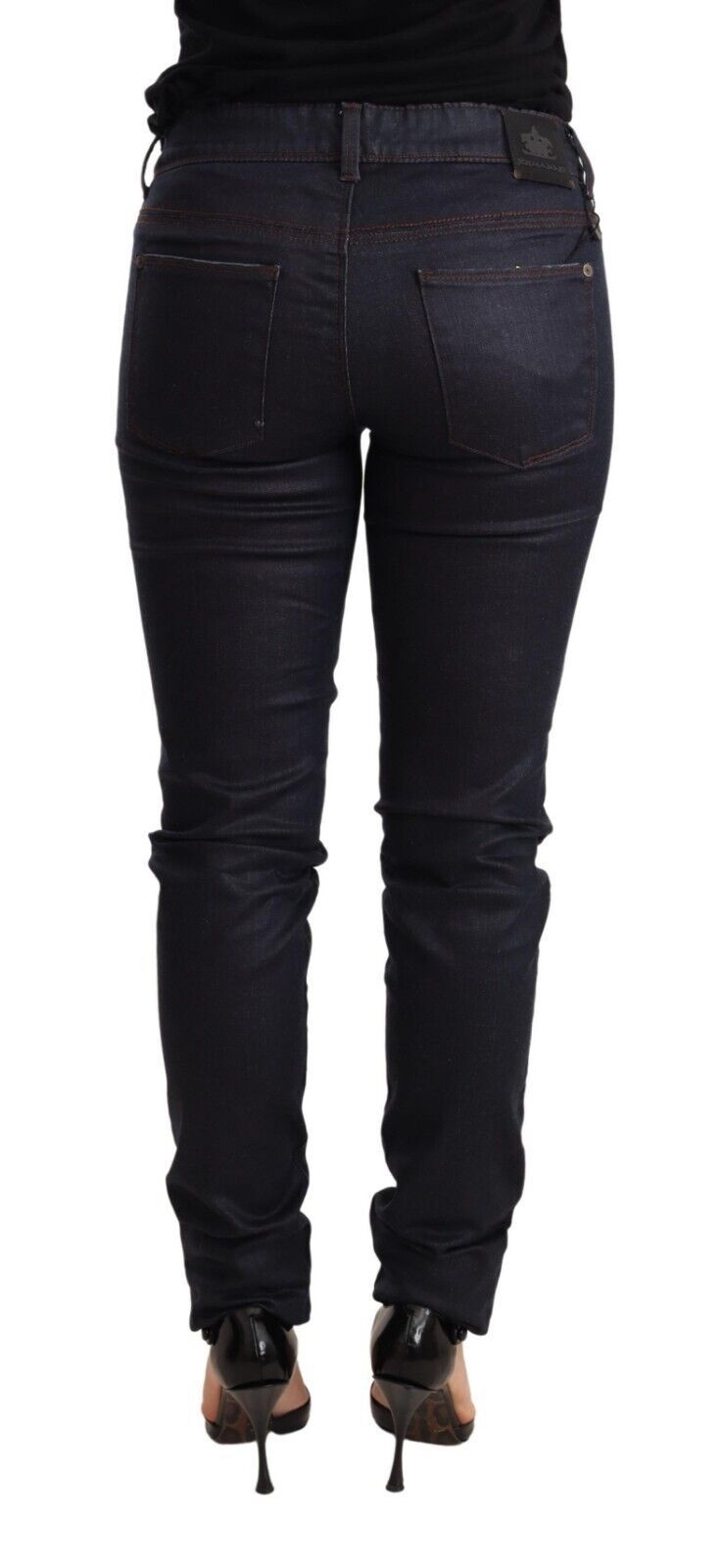 Blue Low Waist Skinny Slim Trouser Cotton  Jeans