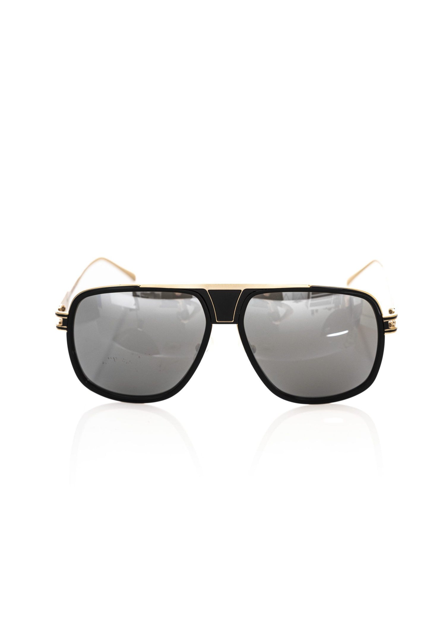 Black Metallic Fiber Men Sunglass