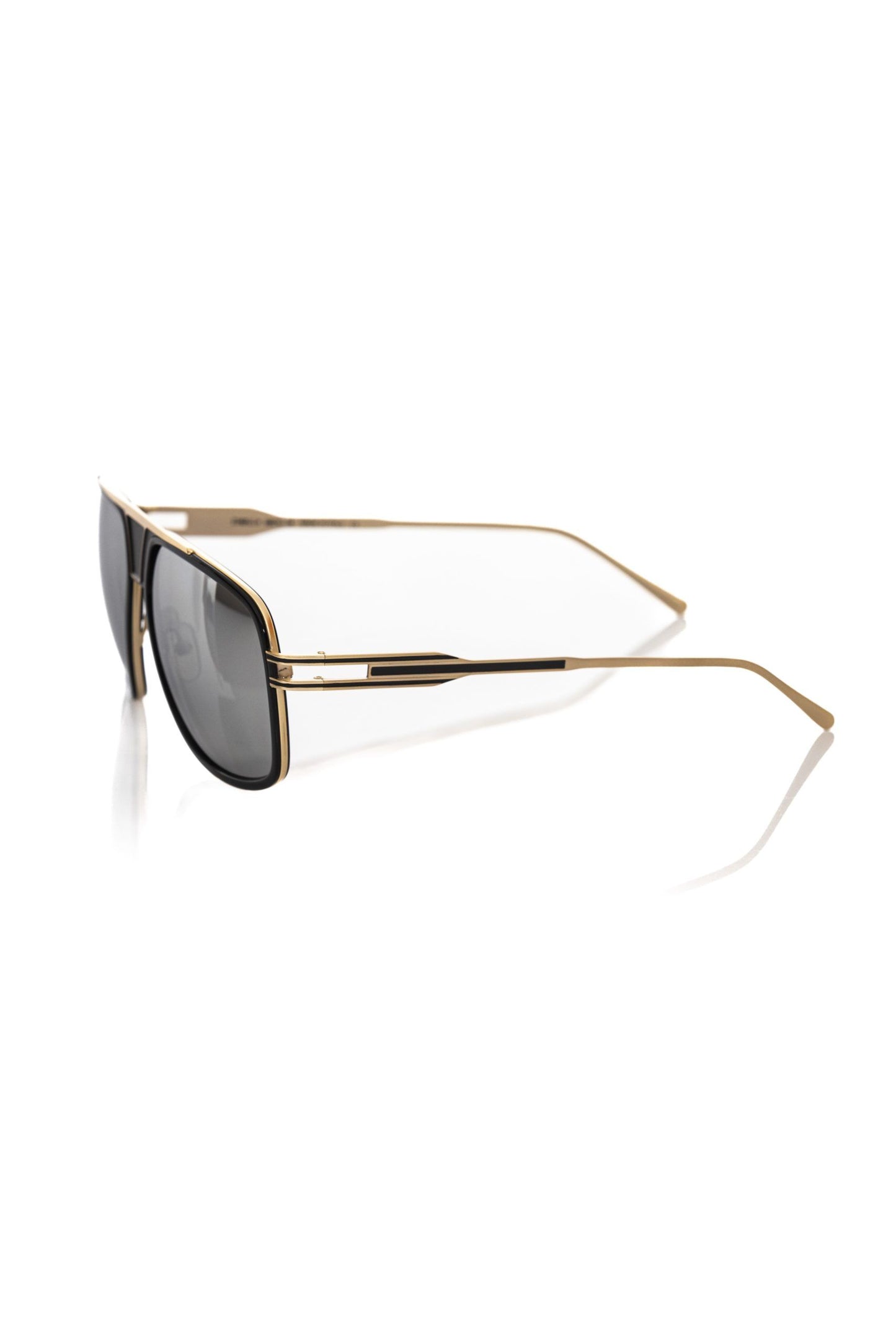 Black Metallic Fiber Men Sunglass
