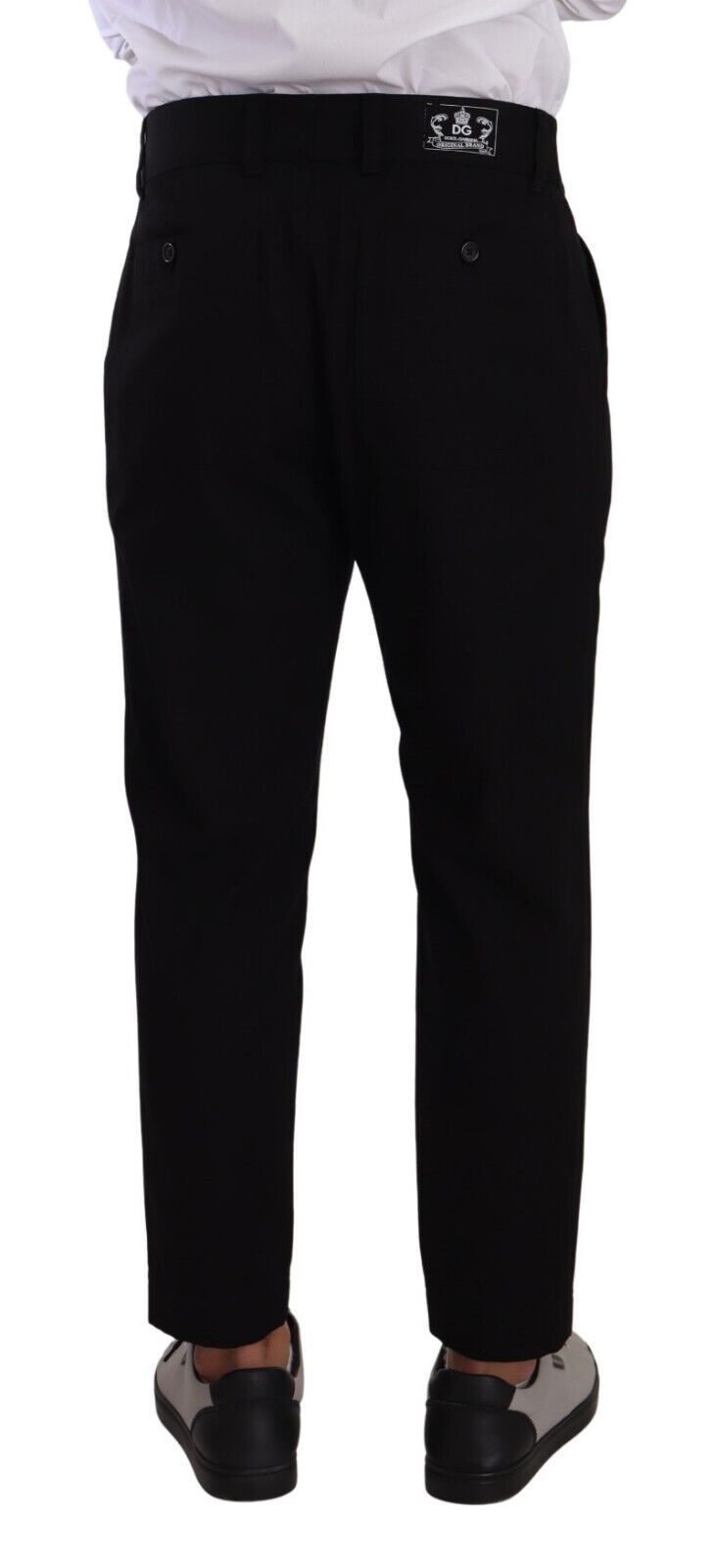 Black Cotton Stretch Chinos Trouser Jeans