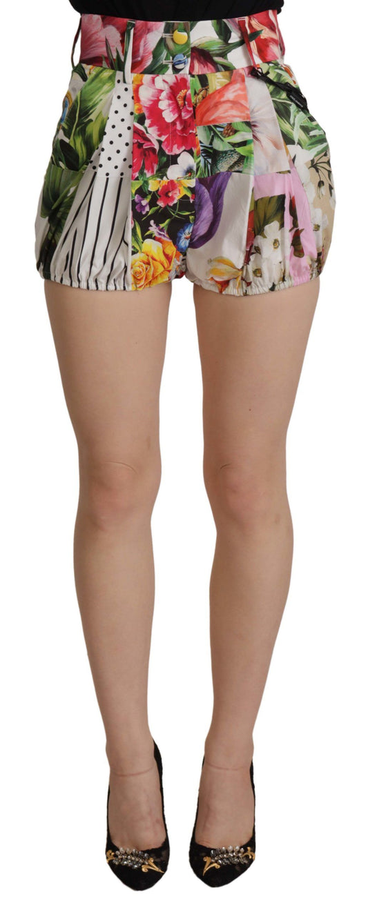 Multicolor High Waist Hot Pants Shorts