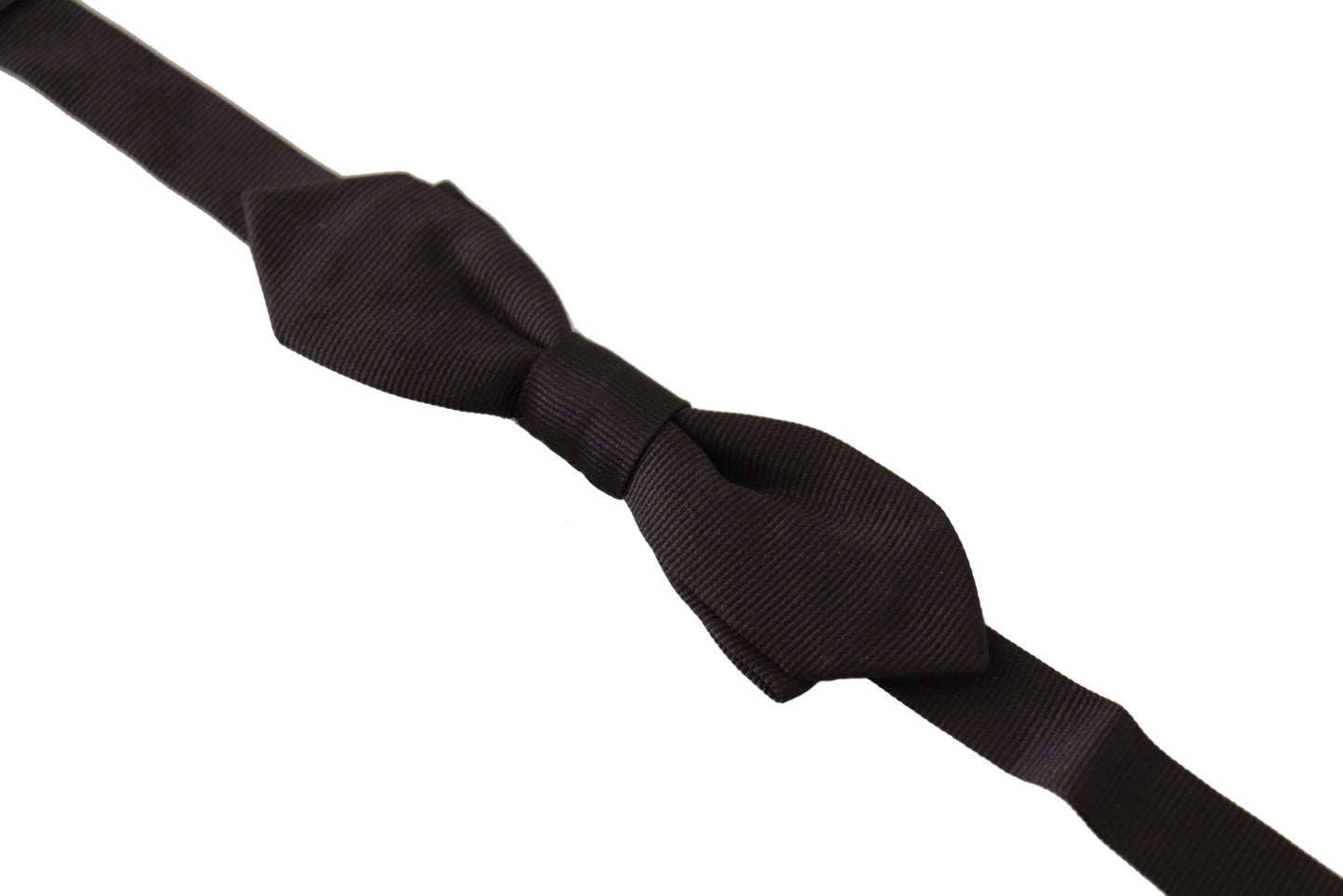 Black Solid 100% Silk Adjustable Neck Papillon Tie