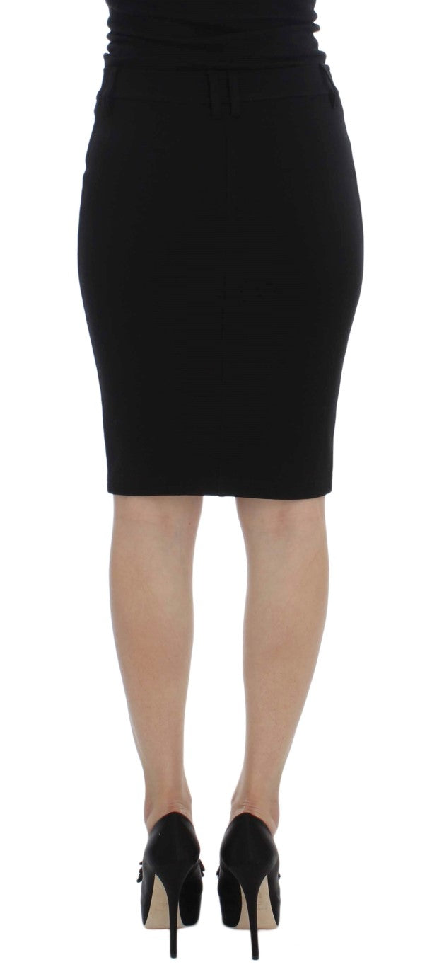 Black Straight Pencil Skirt
