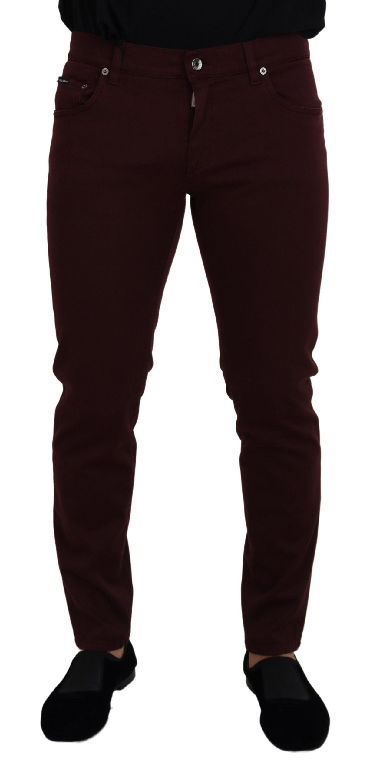 Bordeaux Cotton Stretch GOLD Denim Jeans