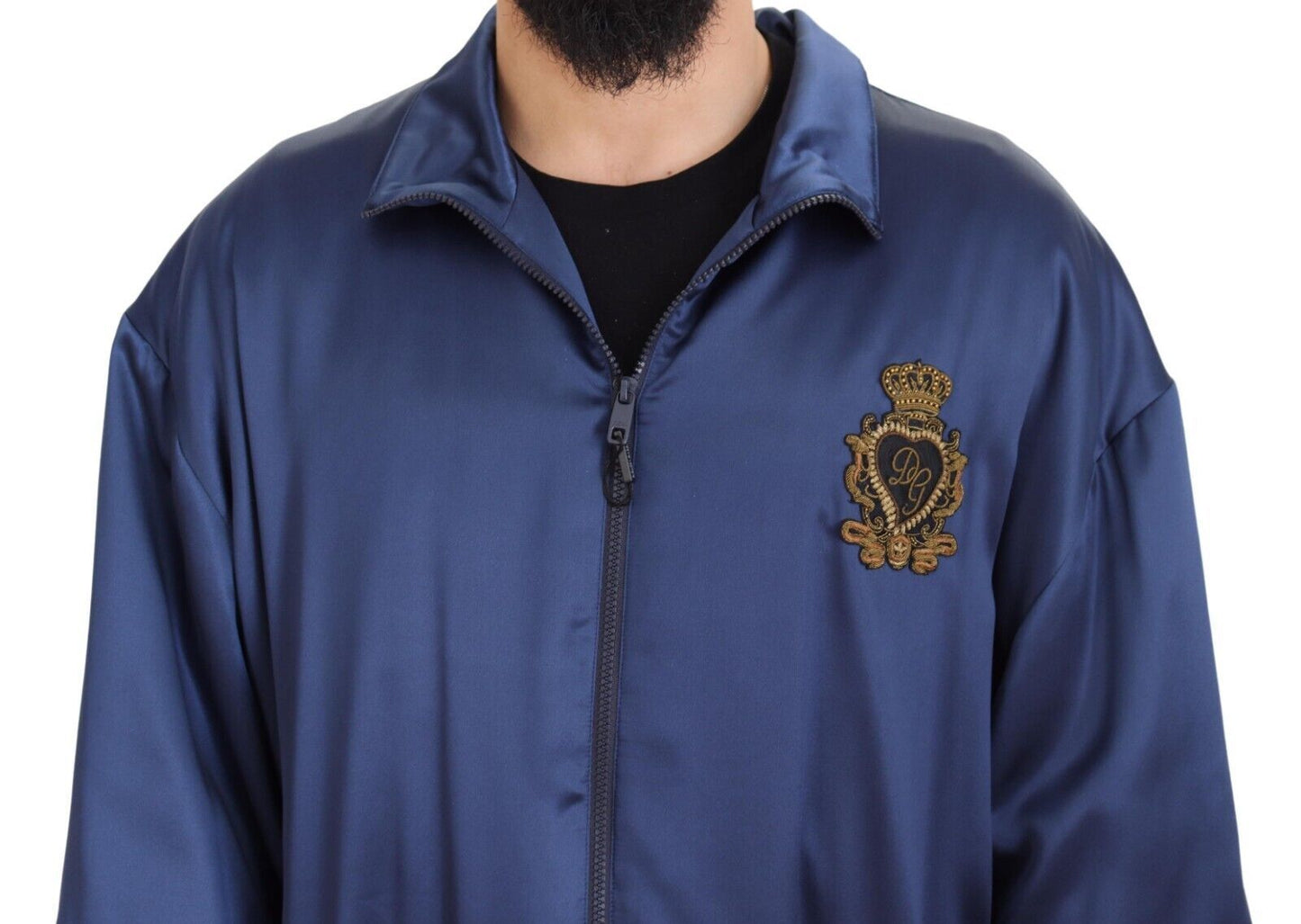 Blue Heraldic Patch Full Zip KHALED Jacket