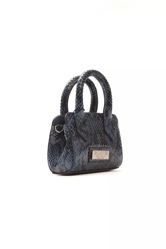 Blue Leather Women Shoulder Bag
