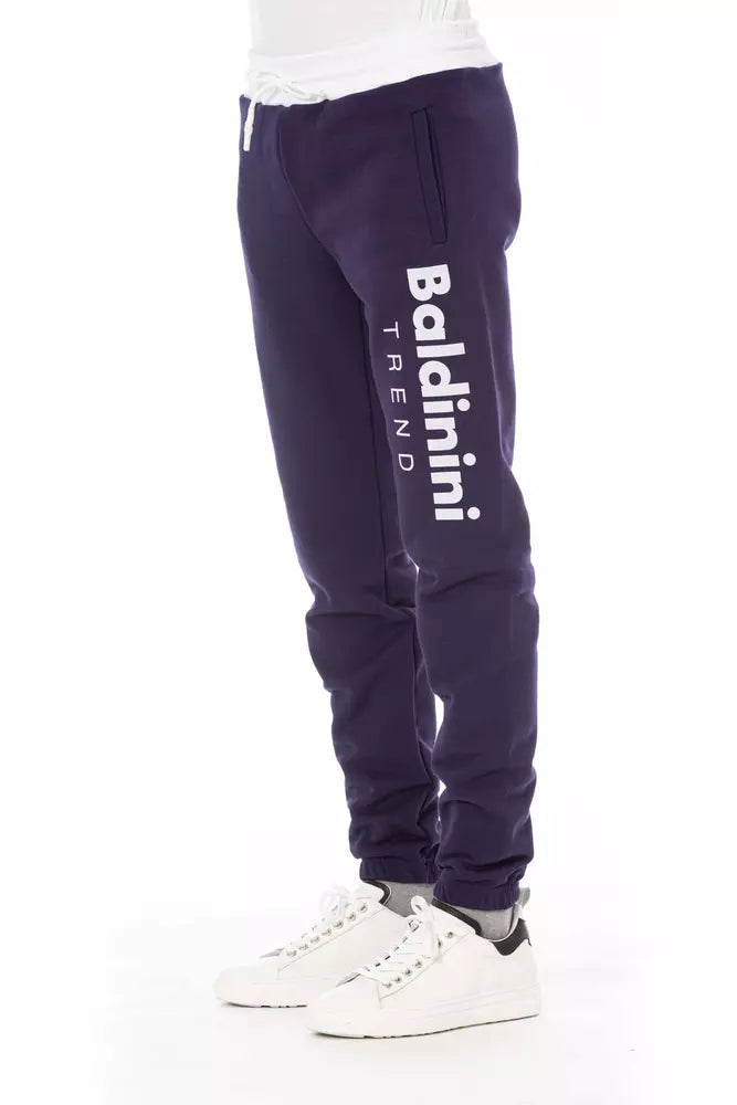 Purple Cotton Men Pant