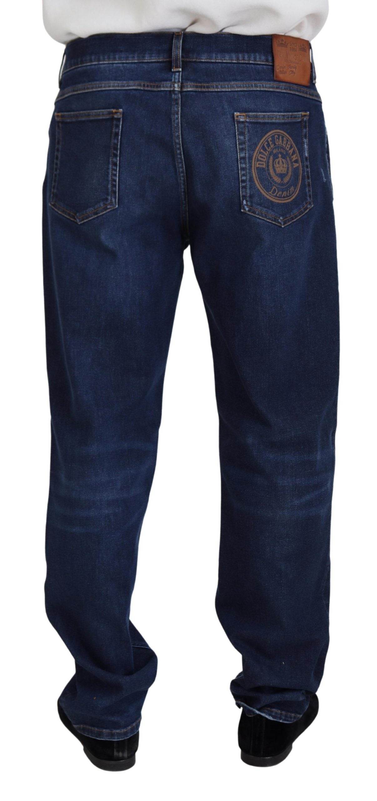 Blue Washed Cotton Casual Denim Jeans