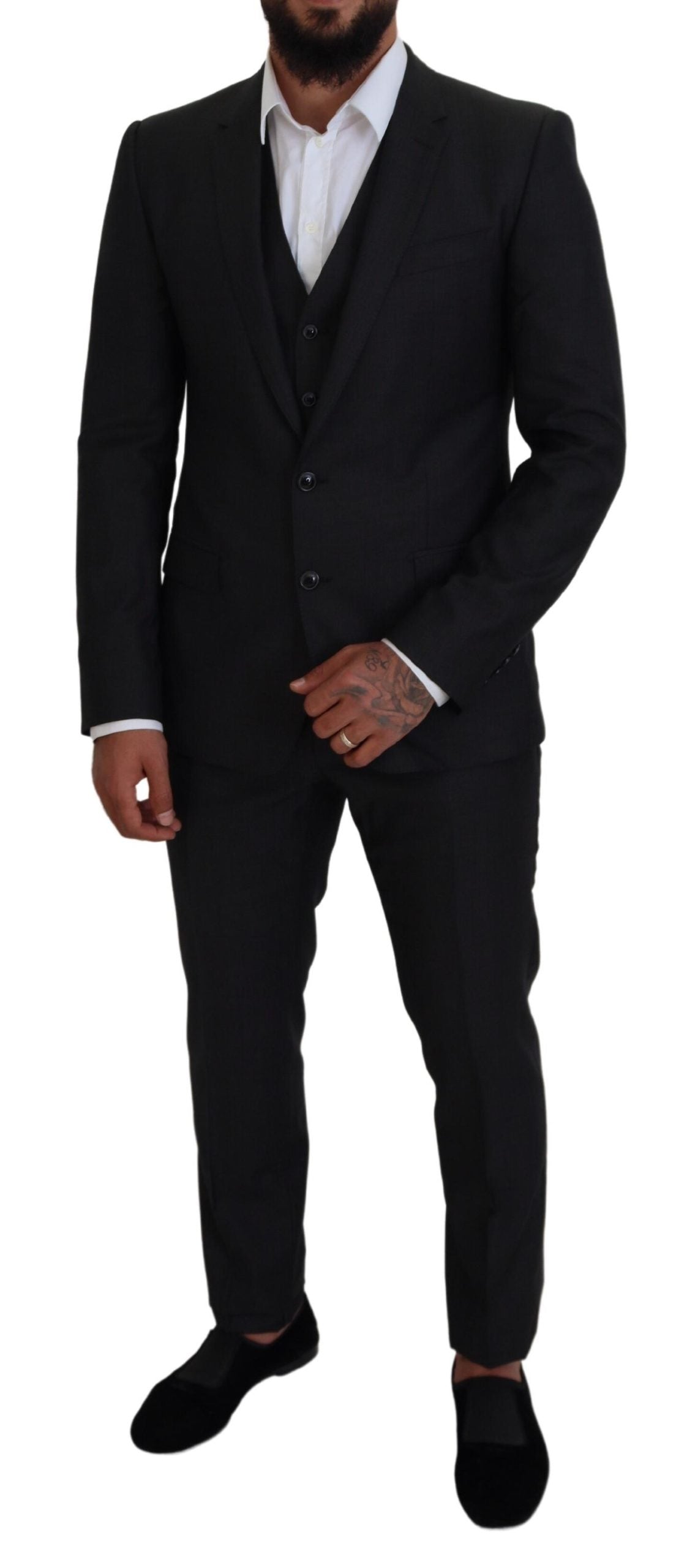 Gray MARTINI 3 Piece Slim Fit Suit