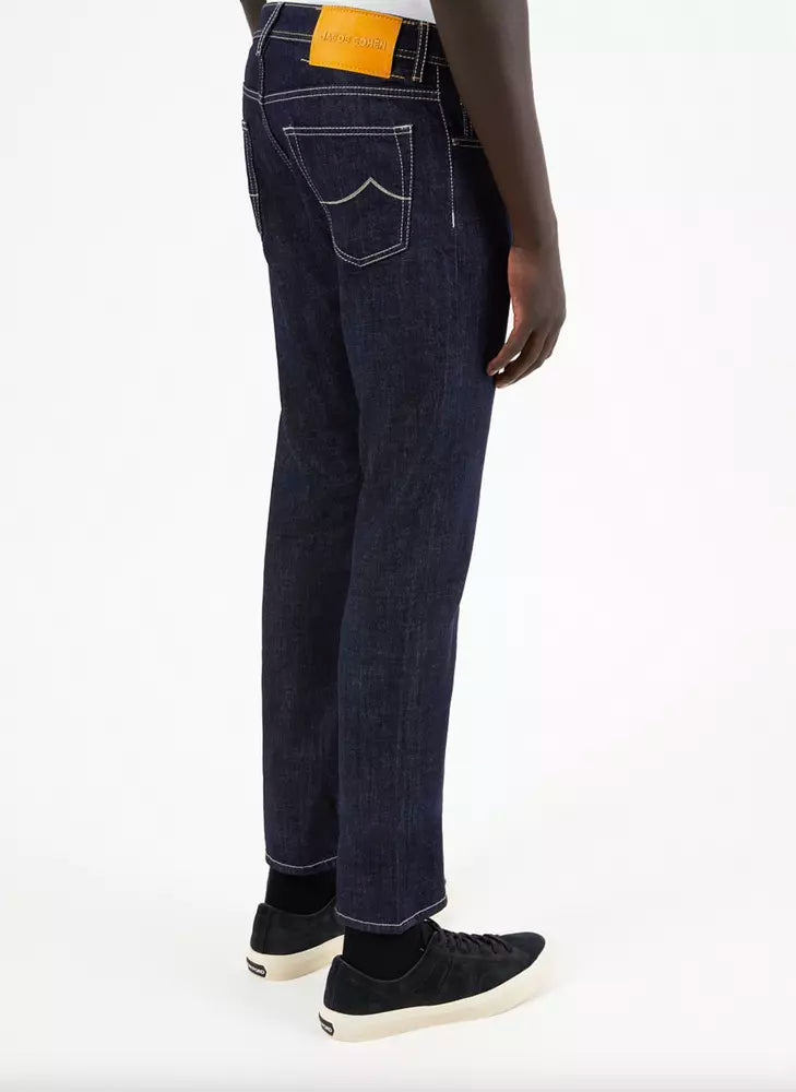 Blue Cotton Men's Straight-Leg Jean