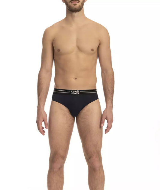 Blue Cotton Men's Underwear Tri-Pack