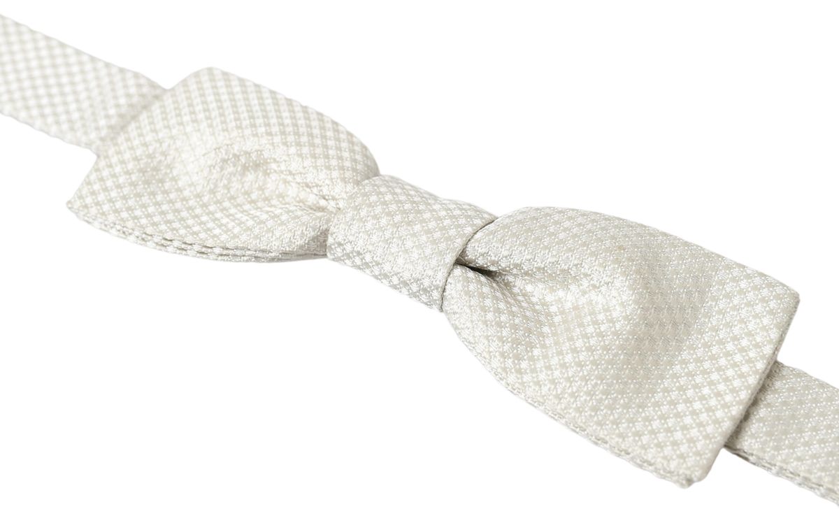 Ivory Silk Adjustable Neck Papillon Men Bow Tie