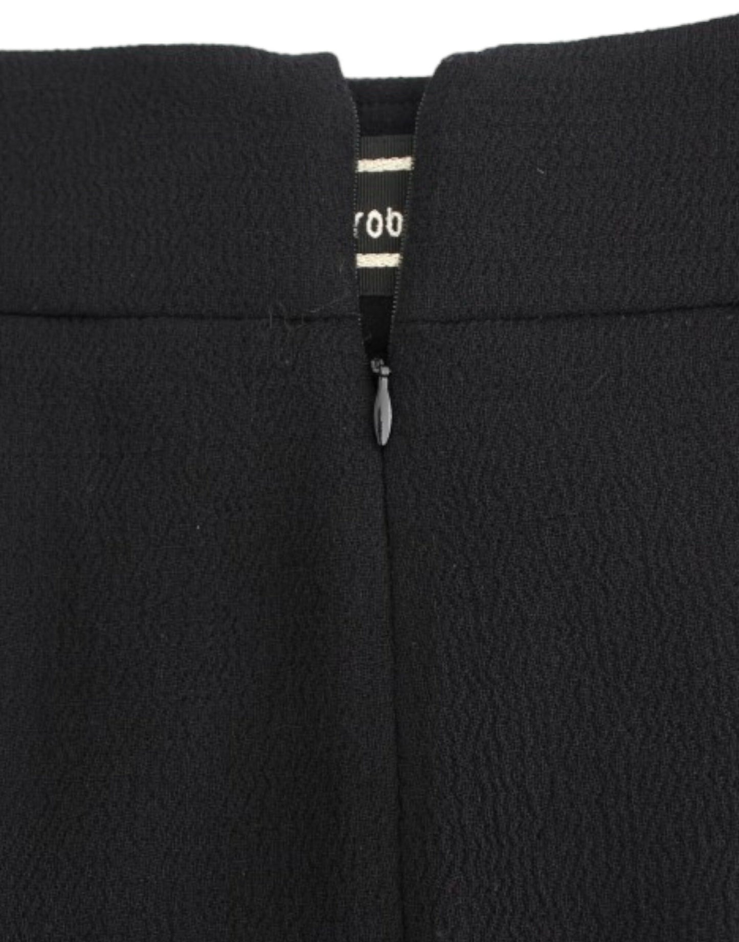 Black wool pencil skirt