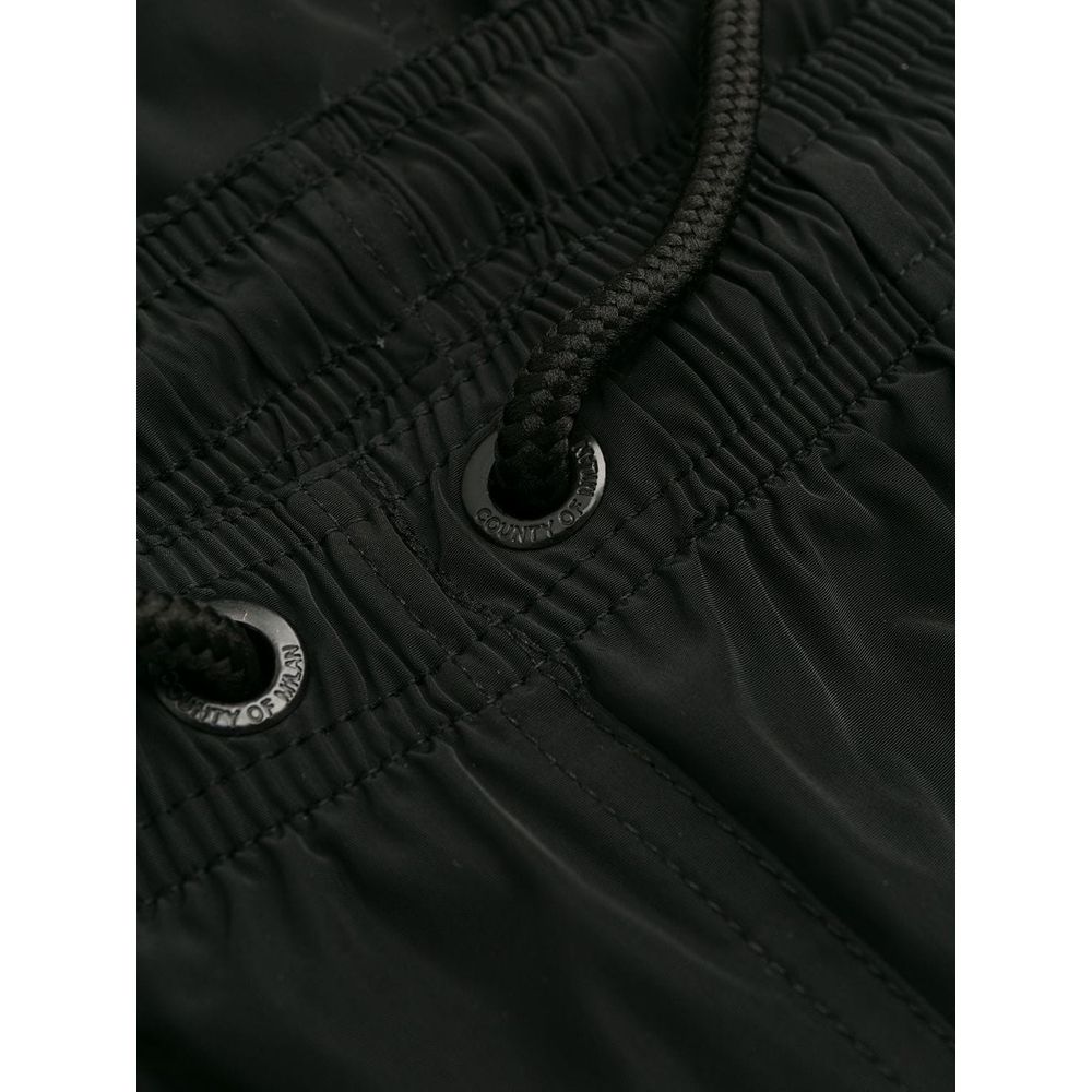 Black Polyamide Men's Swimwear Trunks