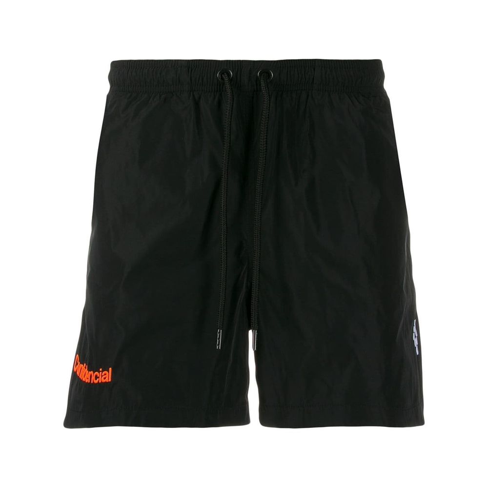 Black Polyamide Men's Swimwear Trunks