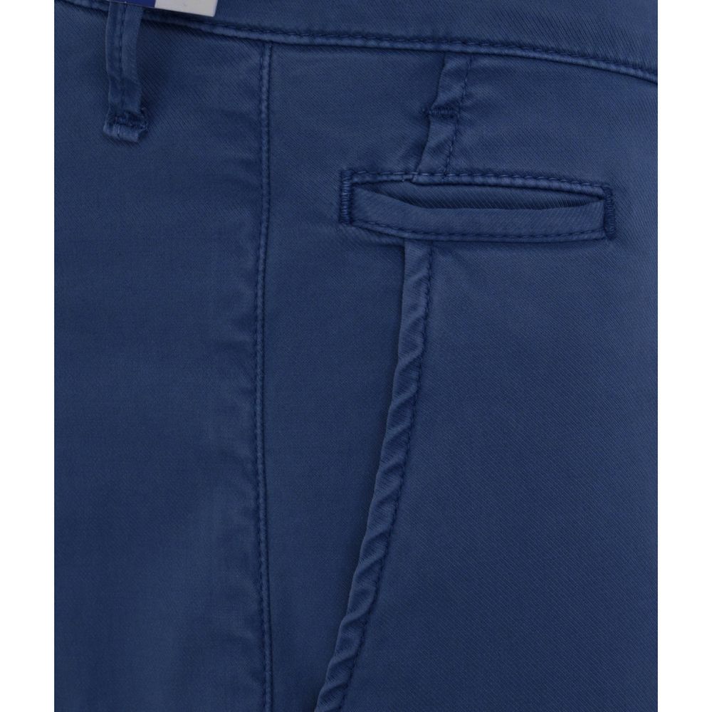 Elegant Slim Fit Chino Trousers in Blue
