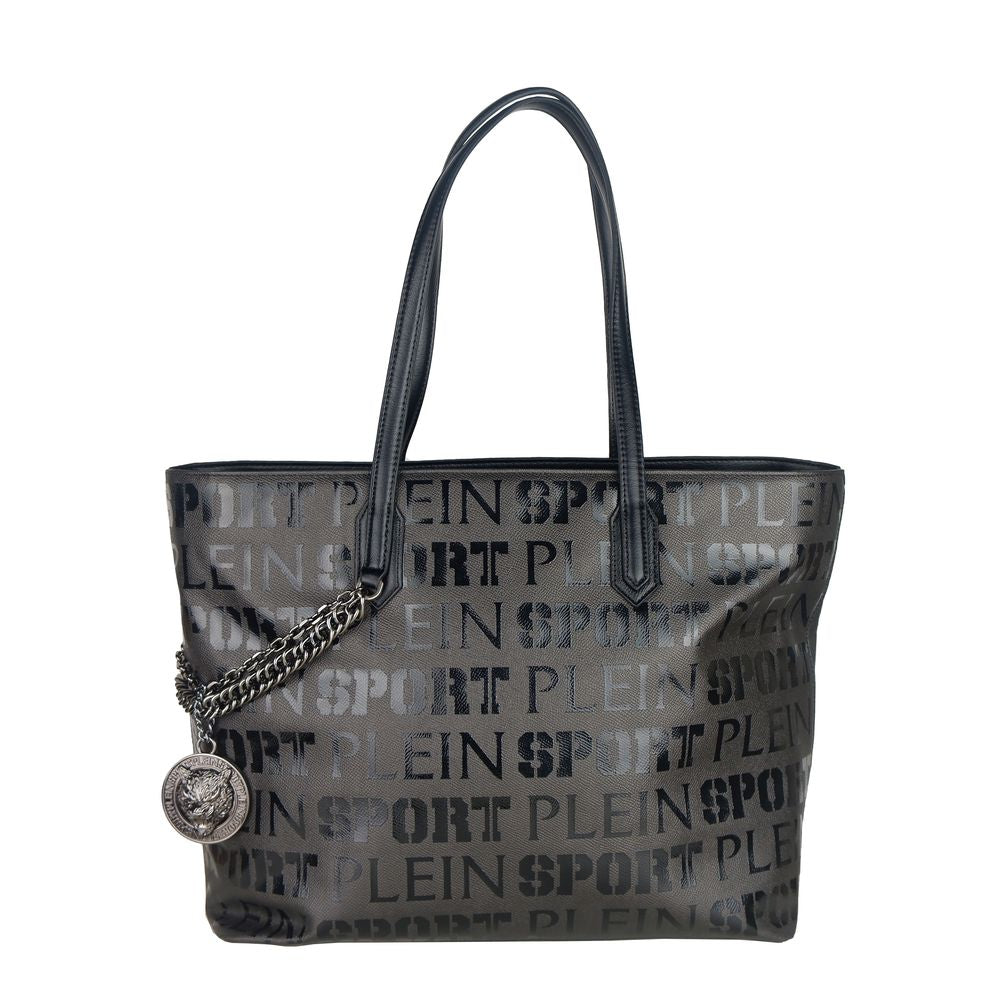 Black Polyester Women Shoulder Bag