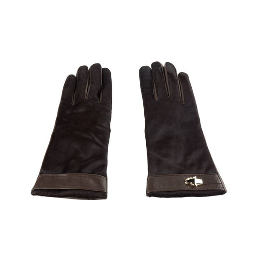 Brown Cowhide Women Glove