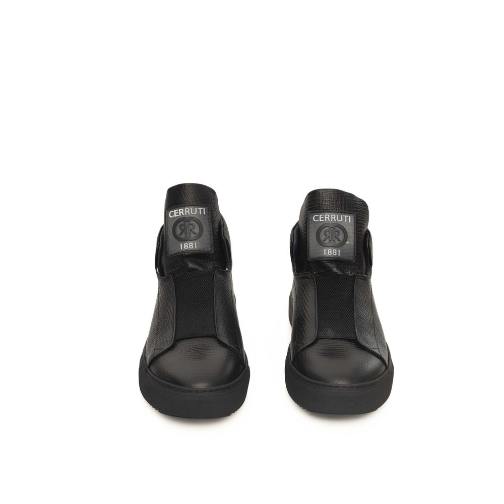 Black Calfskin Men Sneaker