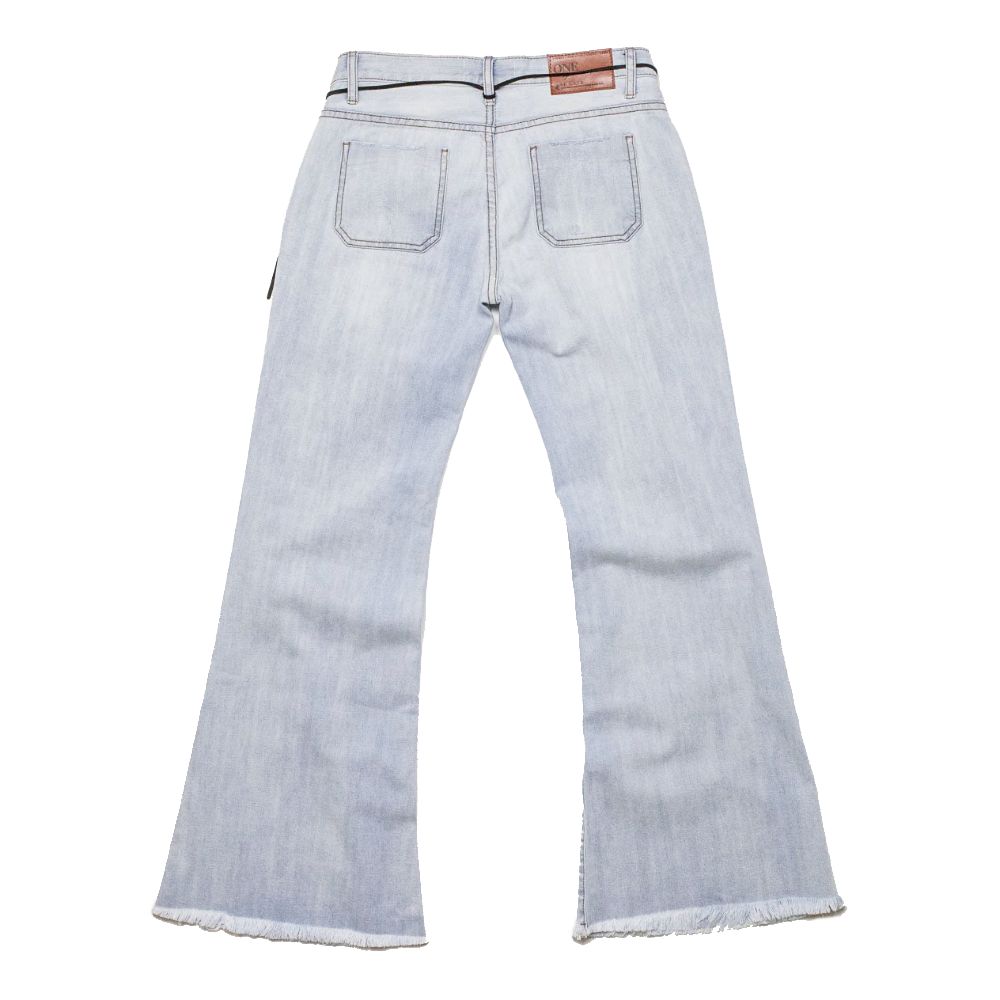Blue Cotton Women's Flared Jean
