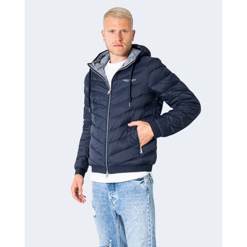 Blue Polyester Jackets & Coat
