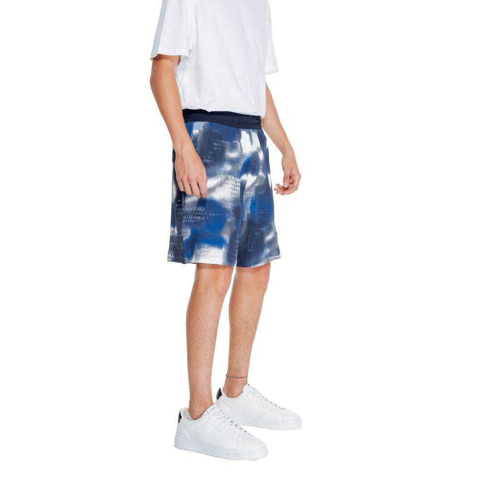 Blue Cotton Bermuda Shorts