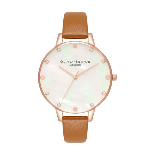 Brown Artificial Leather Dress Watch
