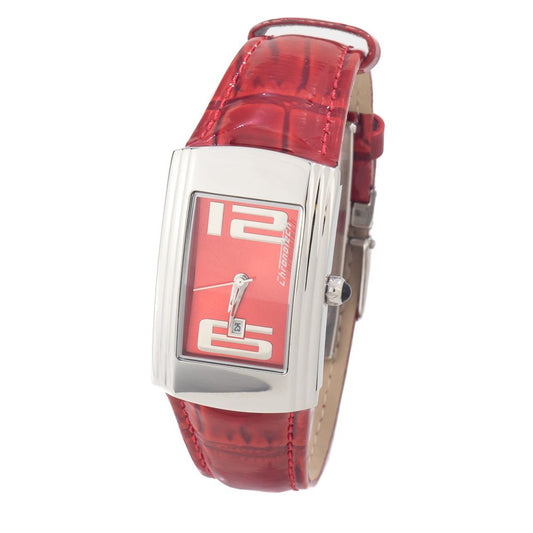Red Leather Dress Watch