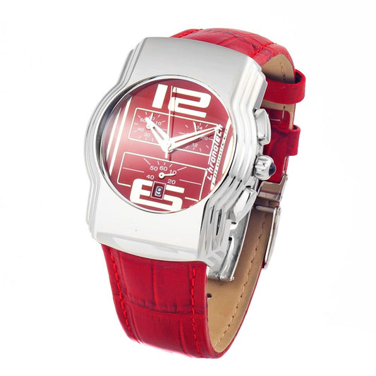 Red Leather Dress Watch