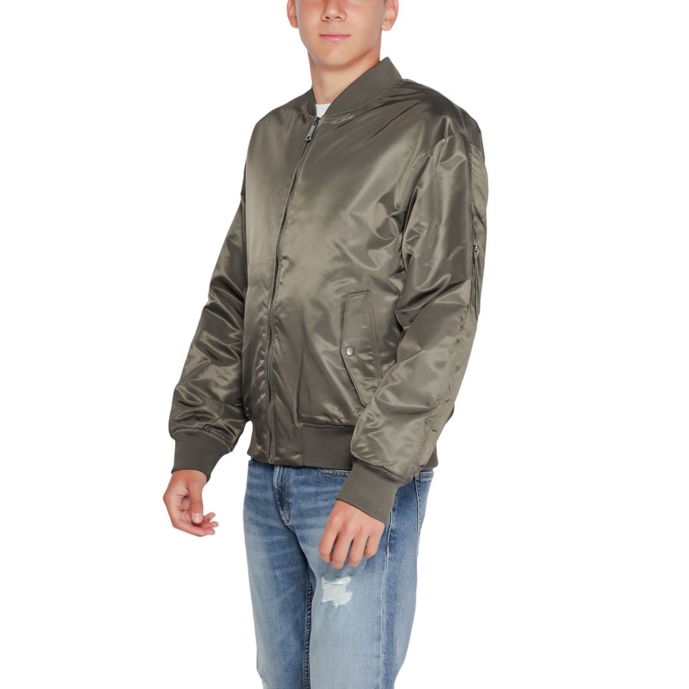 Gray Polyamide Jackets & Coat