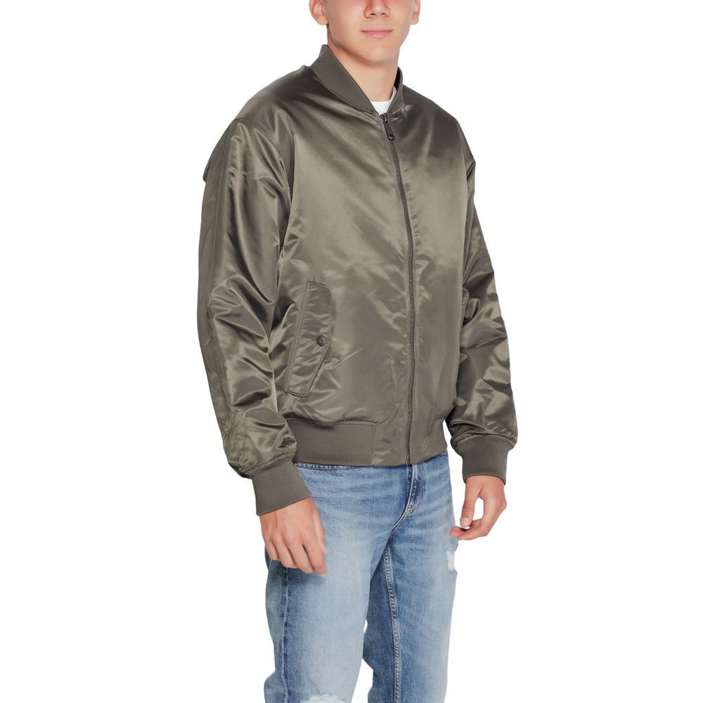Gray Polyamide Jackets & Coat