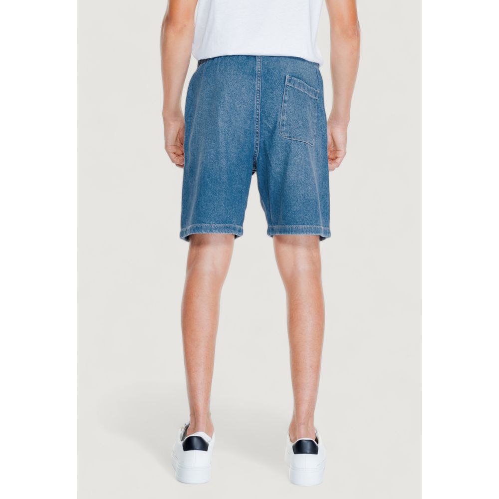 Light Blue Cotton Bermuda Shorts