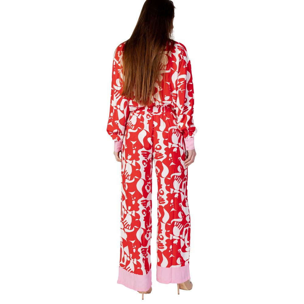 Red Viscose Pant