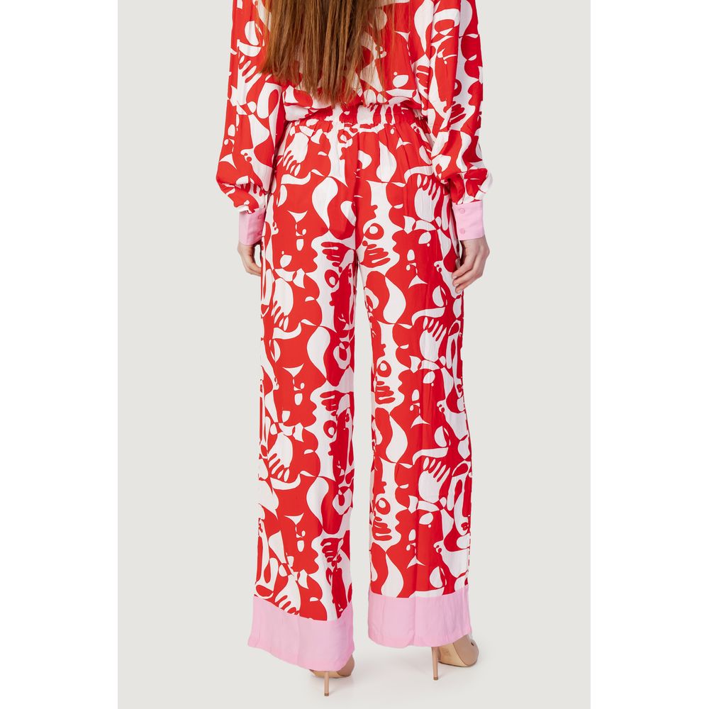 Red Viscose Pant