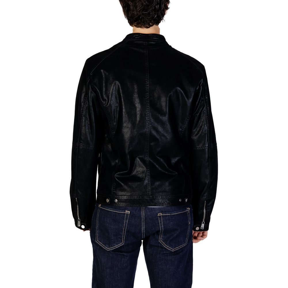 Black Cotton Jackets & Coat