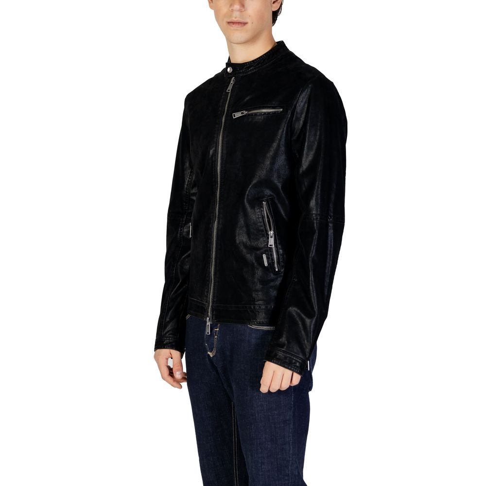 Black Cotton Jackets & Coat