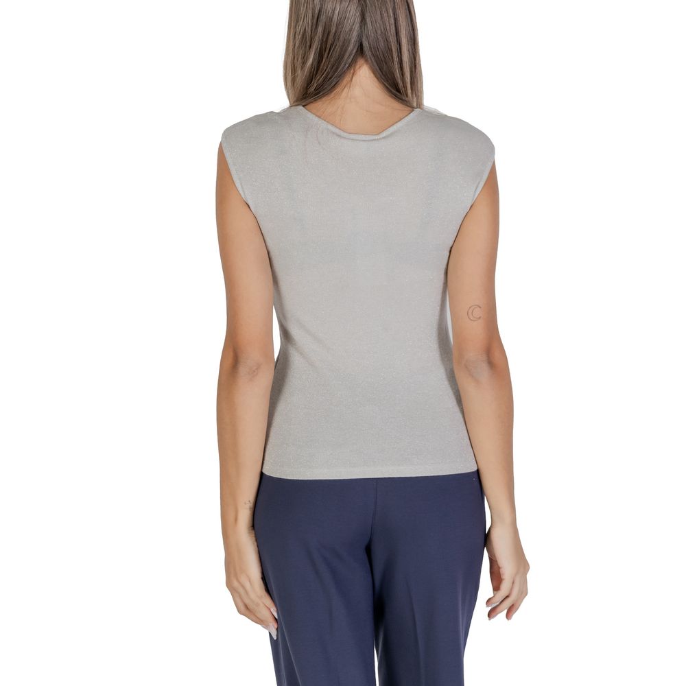 Silver Viscose Tank Top