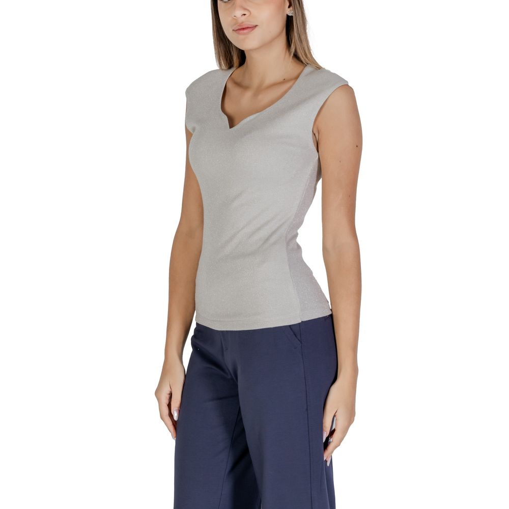 Silver Viscose Tank Top