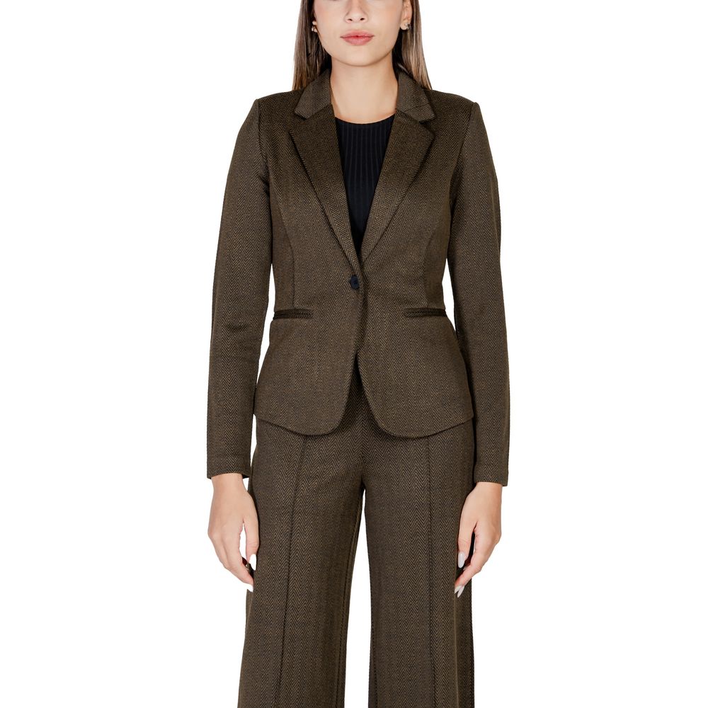 Green Polyester Blazer