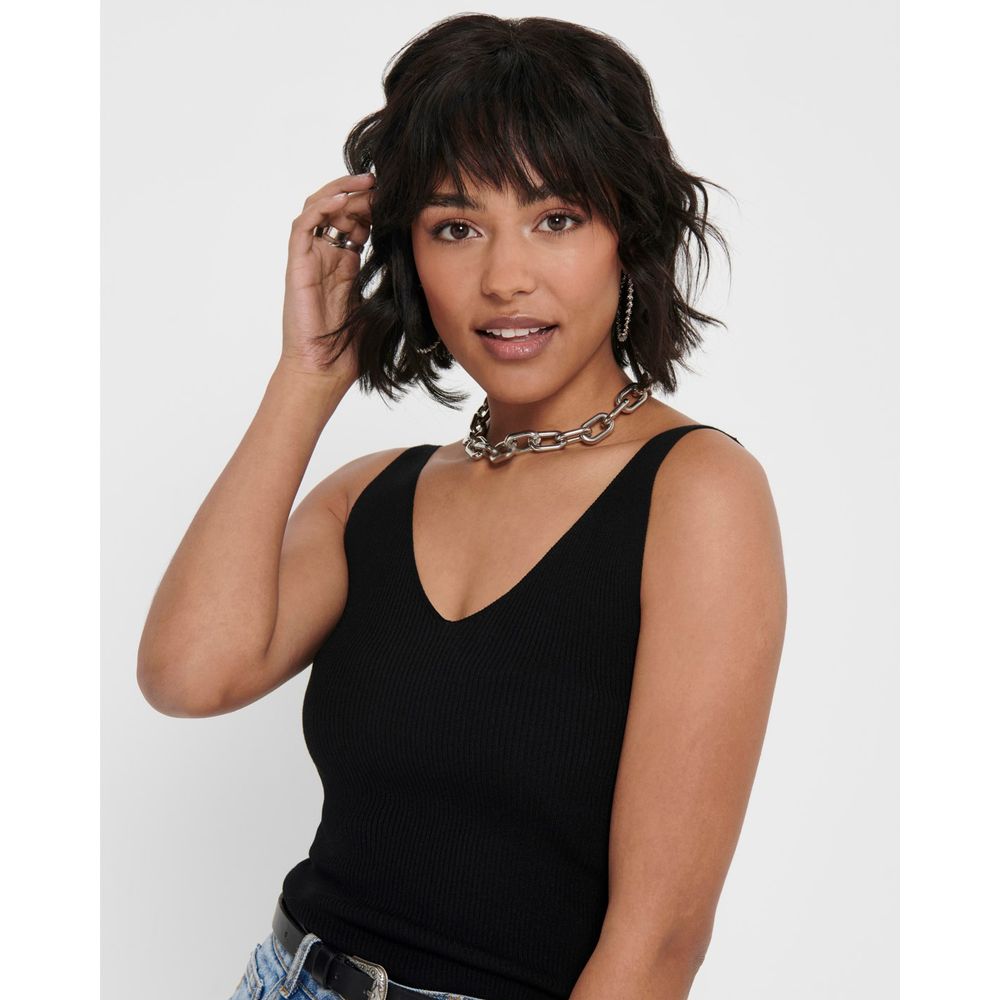 Black Viscose Tank Top
