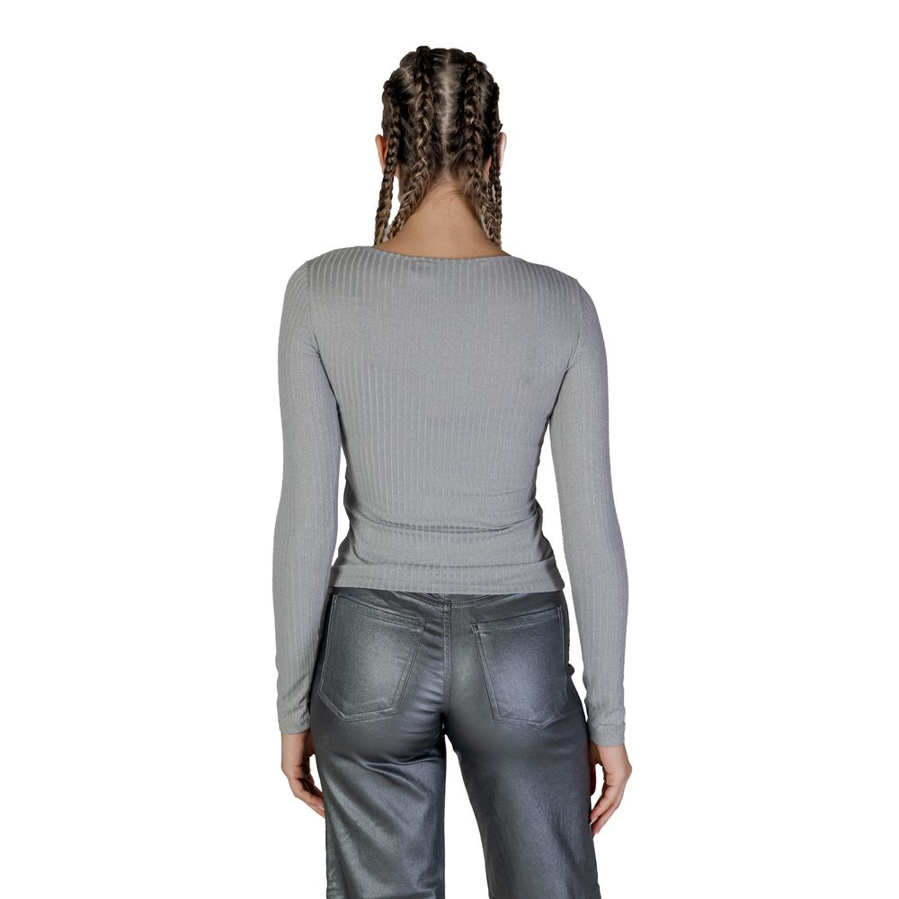Silver Recycled Polyester Long Sleeve