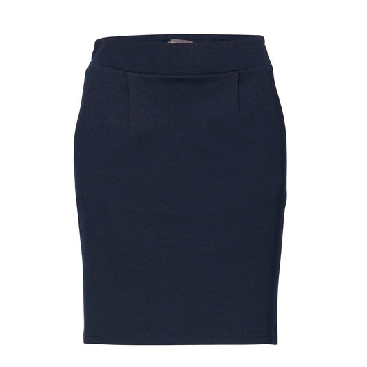Blue Polyester Mini Skirt