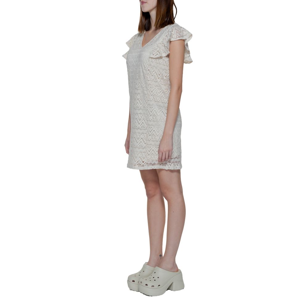 Beige Polyester Midi