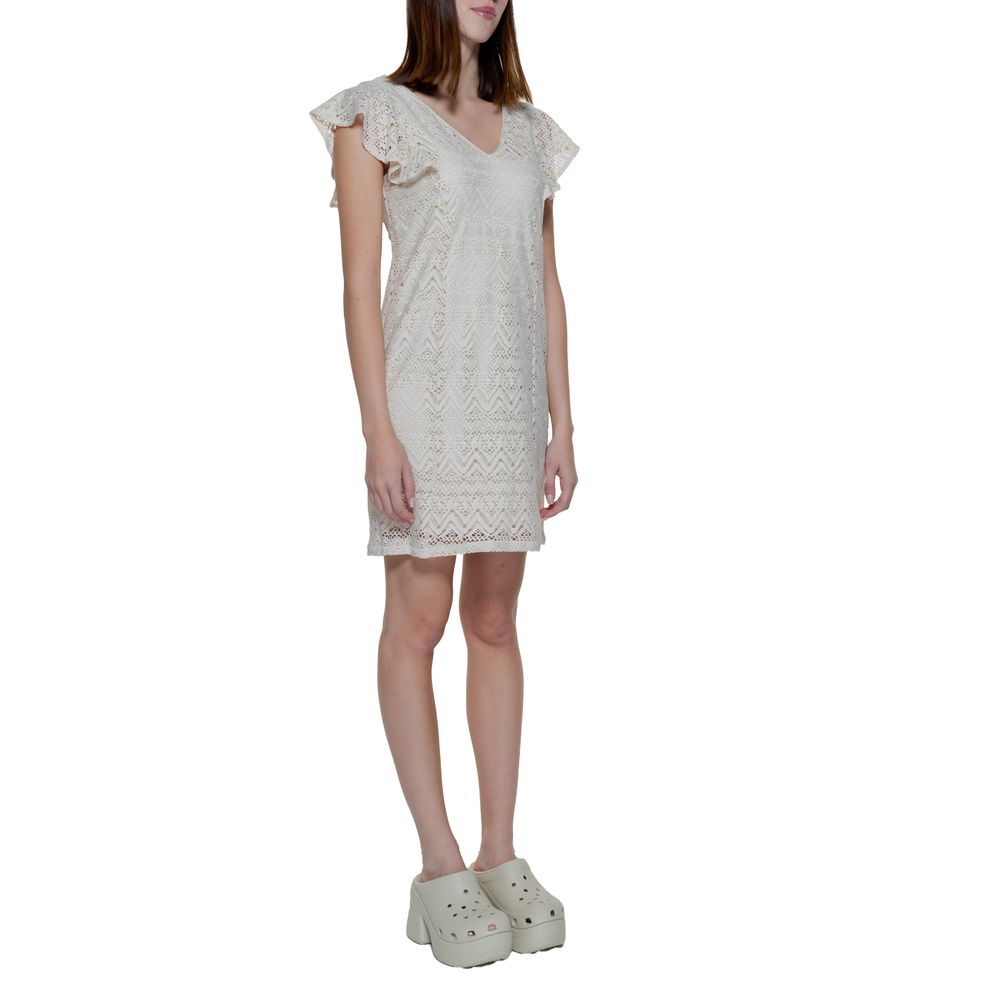 Beige Polyester Midi