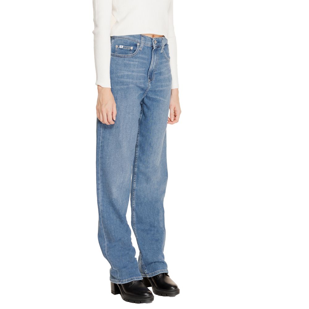 Blue Cotton Relaxed Fit Jean