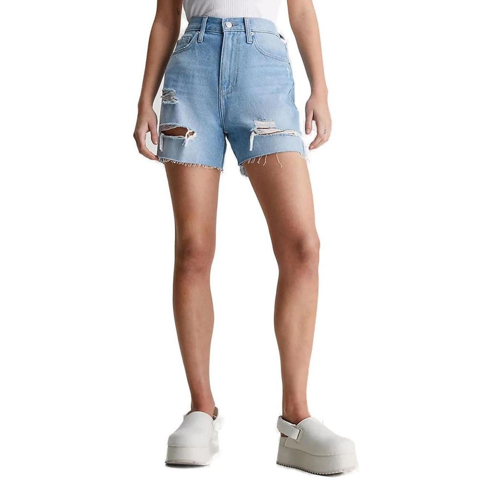 Light Blue Cotton Short