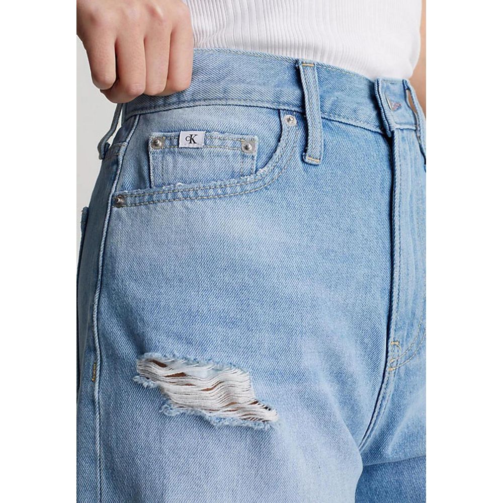 Light Blue Cotton Short