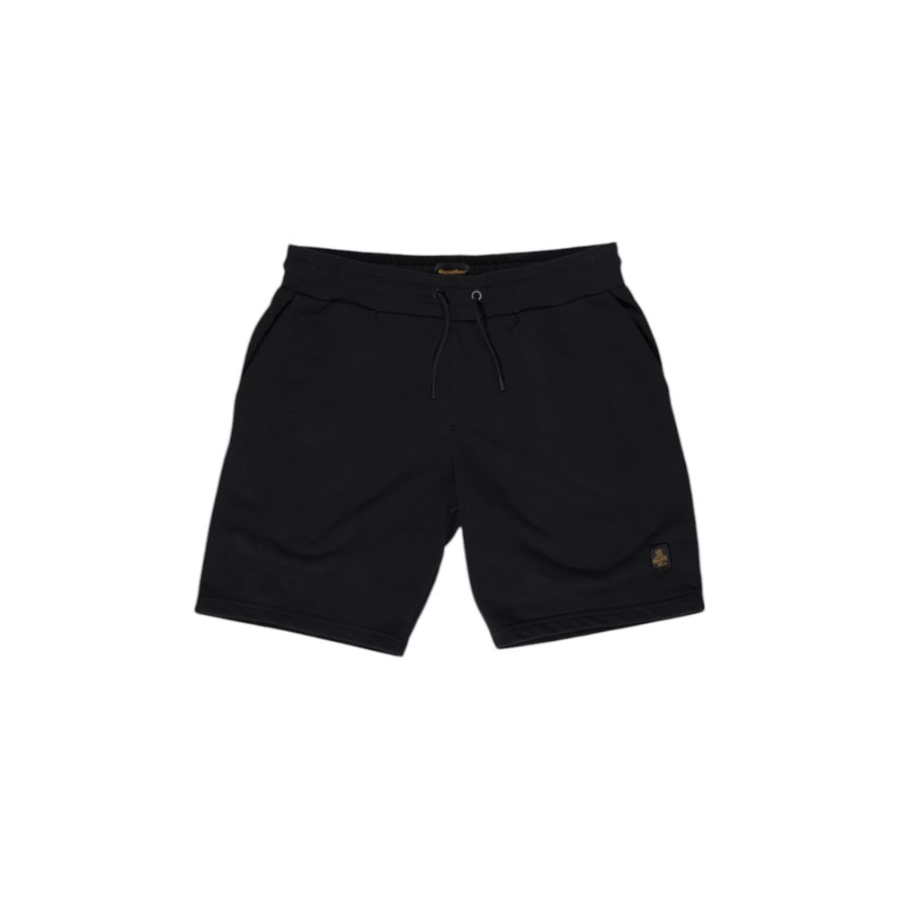 Black Cotton Bermuda Shorts